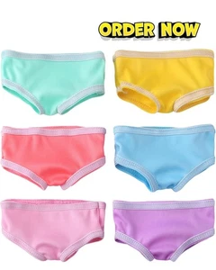 6 Pairs Baby Doll Underwear Diapers for 16-18 Inch Baby Dolls, Doll Clothes Suit - Picture 1 of 7