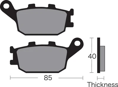 Полуметаллические тормозные колодки Vesrah [задние] Yamaha FZS 600 FZ6 (2004-2007) - Изображение 1 из 2