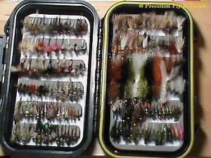 144 vorgewählte California Forellen Fliegen Sortiment & Fliegenbox - Bild 1 von 1