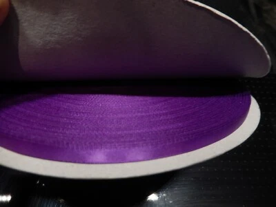 Purple roll ribbon - 100 metre - polyester satin - 6mm wide - Double faced - new - Image 1 of 4