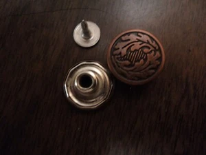 TACK BUTTONS AND TACK-5,000 pcs-ANTIQUE COPPER-5/8" DIAMETER-MADE IN USA - Picture 1 of 1