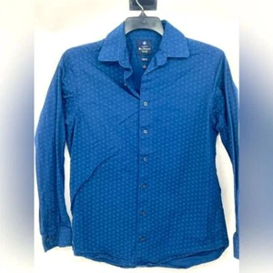 Ben Sherman stretch size medium button down blue with design - Picture 1 of 5