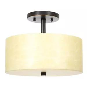 Cordova 3-Light Bronze Incandescent Ceiling Light Semi Flush Mount Light 13 in. - Picture 1 of 2
