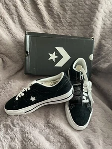 NUEVO EN CAJA Converse One Star Fundational Zapatos de Gamuza Tenis Bajos Negros 171587C EE. UU. 4 - Imagen 1 de 5