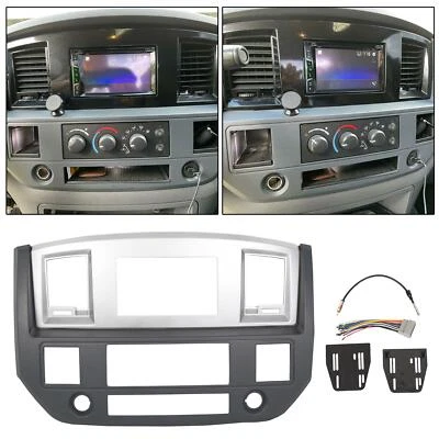 Radio Double Din Dash Install Bezel Kit Fits 2006-09 Dodge Ram 1500 2500 3500 - Image 1 of 4