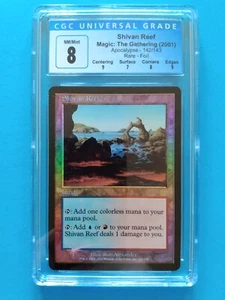 🌈💧🔥 Shivan Reef 🔥💧🌈 Apocalypse 🌄 Pain land 🌄 MTG |  Mint/NM++ CGC 8 - Picture 1 of 2