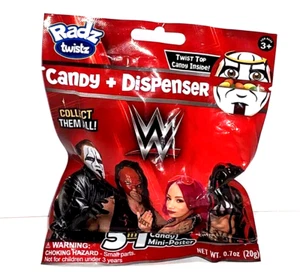 RADZ Twistz WWE Caramelos, Dispensador, Póster Bolso Ciego Kane Sasha Sting Coleccionable - Imagen 1 de 4