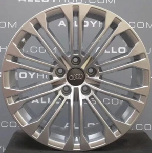 ORIGINAL AUDI A4 8W 18" PULGADAS 10 RADIOS DOBLES PLATEADOS SIMPLE/RUEDA DE ALEACIÓN DE REPUESTO X1 - Imagen 1 de 2
