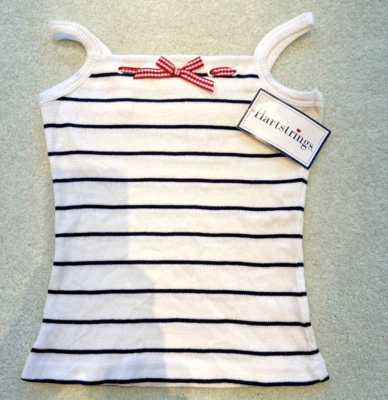 NWT Hartstrings Girls Red White Blue Tank Top sz 8 - Image 1 of 2