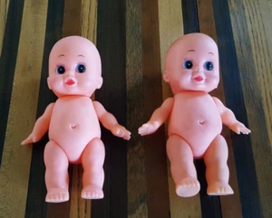 Vintage 1990's 7" Vinyl Baby Dolls/ Lot of 2 - Picture 1 of 2