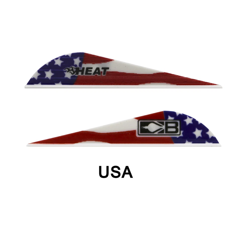 Heat Vane 36 Pack Bohning Arrow Fletching USA American Flag - Image 1 of 1