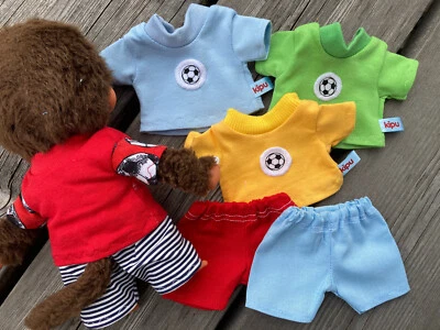Puppenkleidung Gr. 20 cm für Plüsch Äffchen Shirt / Hose mix it Fussball wm em - Bild 1 von 4