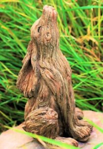 Large Garden Hare Rabbit Sculpture outdoor Wood Effect 18" DS5327 - Boxed 2nd