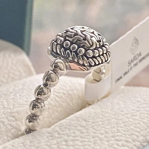 Neu Sarda Sterling Silber 925 Kettenglied Ring, Designer, verziertes Design Gr. 11 - Bild 1 von 16