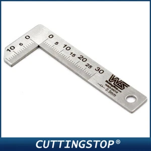 Chamfer Gage 0-30mm 90° External Chamfered Ruler Inspection Tool Stainless Steel - Foto 1 di 6