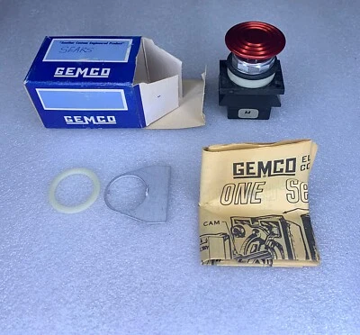 💥New Gemco 404PP3311 PP1 HD Red Pushbutton Momentary Switch / Push Pull E Stop - Image 1 of 4