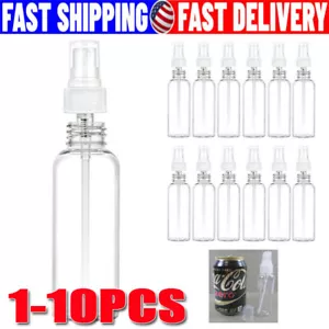 1~10PCS 30ml/60ml Travel Spray Bottle Plastic Transparent Perfume Empty Atomizer - Picture 1 of 8