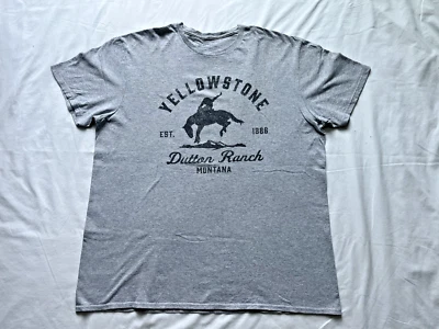 Yellowstone Men's Graphic T-Shirt Size XL Heather Grey Dutton Ranch Montana - Image 1 of 4