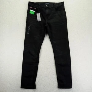 Jeans Tommy Hilfiger elasticizzato slim uomo 34x32 nero misto cotone dritto nuovo con etichetta - Foto 1 di 12