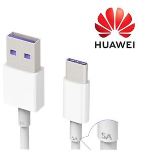 Genuine Original Huawei Type-C Super Fast (5A) 3.1 USB Data Cable Charger Lead