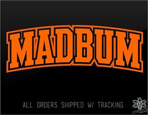 MADBUM vinyl Sticker Decal madison bumgarner san francisco giants baseball - Foto 1 di 2