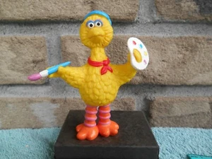 MUPPETS INC Sesame Street Applause Big Bird Painter Figure 1980s Vintage 3.5” - Picture 1 of 6