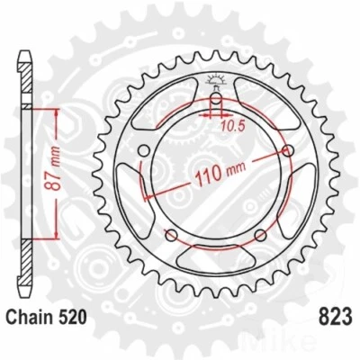 New JT Rear Sprocket 45/520 Fits Suzuki GW 250 Z Inazuma - Изображение 1 из 4