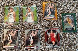 7 CARD LOT 2024 PANINI PRIZM CAITLIN CLARK ROOKIE WITH ORANGE ICE - Picture 1 of 2