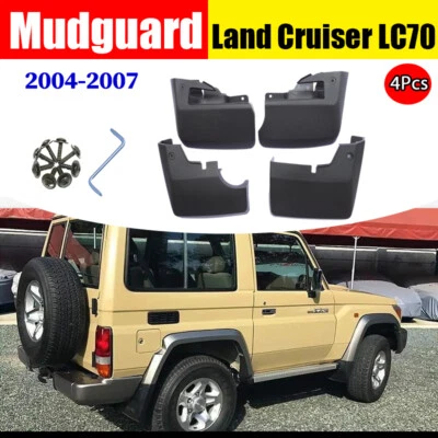 Mud Flaps Splash Guards Fender For Toyota Land Cruiser LC70 4Pcs Side Mud Guards - Image 1 of 4