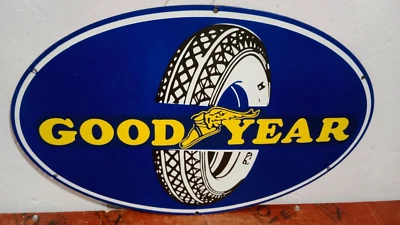 Good year Tires Porcelain Enamel Sign 24 x 16 Inches 1 Sided - Image 1 of 4