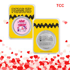 Peanuts® Valentine Love Drives Me Crazy 1 uncja Kolorowe srebro w TEP i aksamitnej torbie