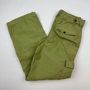 Madewell Pants Womens 27 Low Slung Straight Cargo Garment Dyed Olive Utility - Picture 1 of 6