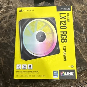 Corsair iCUE LINK LX120 RGB 120mm PWM Single Fan Expansion (Black) CO-9051025-WW - Picture 1 of 4