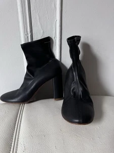 MM6 Maison Margiela Leather Ankle Boots - Picture 1 of 4