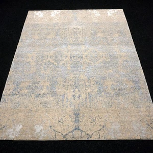 Designer Orient Teppich 198 x 152 cm Modern Seide Blau Handgeknüpft Carpet Rug - Bild 1 von 13
