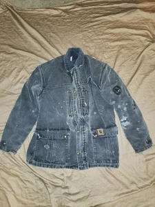 Vintage Carhartt C100nx Thrashed Mens Medium Regular Blanket Lined Black... - Picture 1 of 16