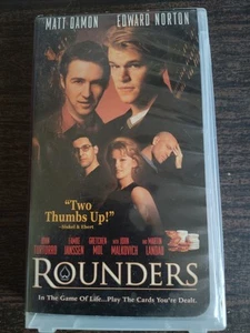 Rounders - Matt Damon - Edward Norton - VHS Ex Hollywood Video Rental Clamshell - Imagen 1 de 4
