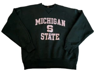 Vintage Soffe Fleece Michigan State Spartans Sweatshirt mit Rundhalsausschnitt Herren L hergestellt in den USA - Bild 1 von 16