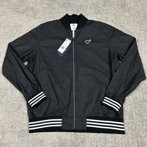 Adidas X Human Made Jacket Mens Large Black Windbreaker Tyvek Coat Pockets New - Picture 1 of 10