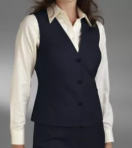 Womens XL VEST Waistcoat Tailored V-Neck Single Breasted XL Business NWT - Picture 1 of 5