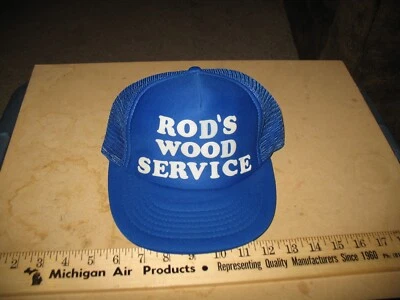 DE COLECCIÓN BÉISBOL CAMIONERO RETRO GORRA DE PELOTA SOMBRERO VARILLAS MADERA SERVICIO MADERA TALA DE MADERA Foto 1 de 4