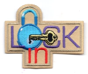 LOCK IN Iron On Patch Security - Picture 1 of 1