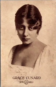 Portrait of Grace Cunard Theatre Princess Real People Divided Back Postcard E4 - Picture 1 of 2