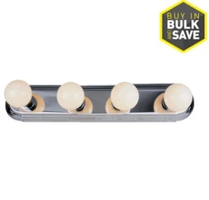 Project Source 4-Light 24-in Chrome Vanity Light ( Free Shipping! ) - Picture 1 of 7