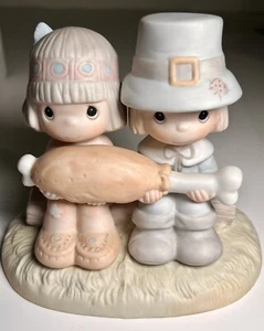 VTG Precious Moments 1986 BROTHERLY LOVE #100544 Turkey Box/Tags Thanksgiving - Picture 1 of 7