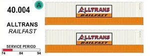 SDS HO 2 PACK ALLTRANS RAILFAST 40' JUMBO CONTAINERS PACK B - Picture 1 of 1