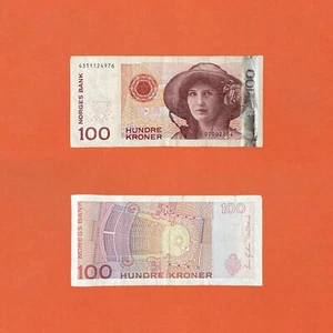 Billet 100 Kroner couronne Norvégienne année 2004 NOK - Foto 1 di 2