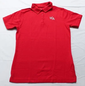Becky Thatcher Girl's S/S Basic Embroidered Polo Shirt AN3 Red Size YXL - Picture 1 of 3