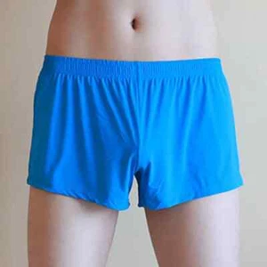 Man Ice Silk Pantiess Briefs Trunks Sheer Breathable Baggy Seamless Shorts - Picture 1 of 30