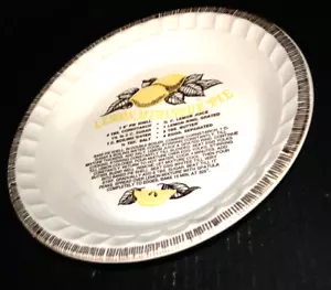 Royal China Jeannette Lemon Meringue Pie Recipe Pie Bake & Serve Pie Plate - Picture 1 of 4